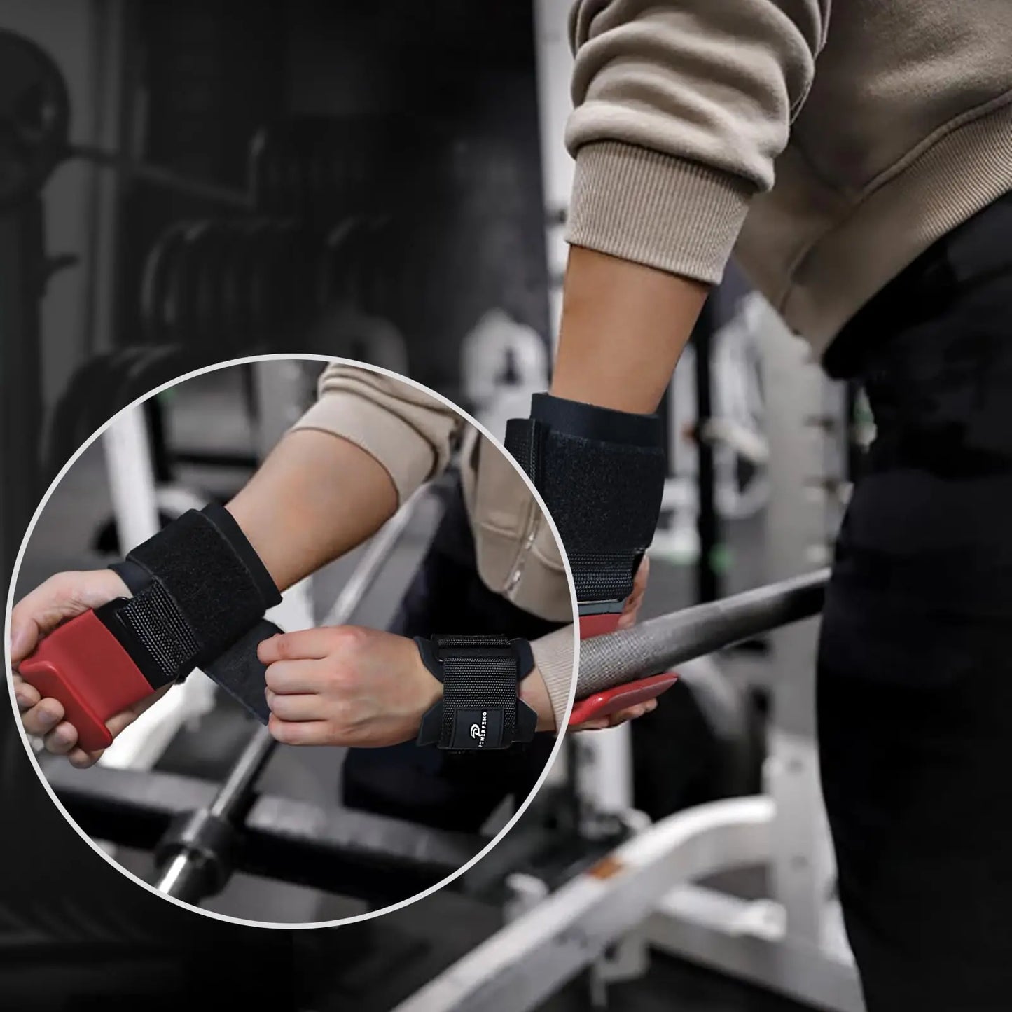 2-Pack Lifting Hooks: Heavy-Duty Wrist Straps for Enhanced Grip and Support - Ideal Fitness Gloves for Men and Women