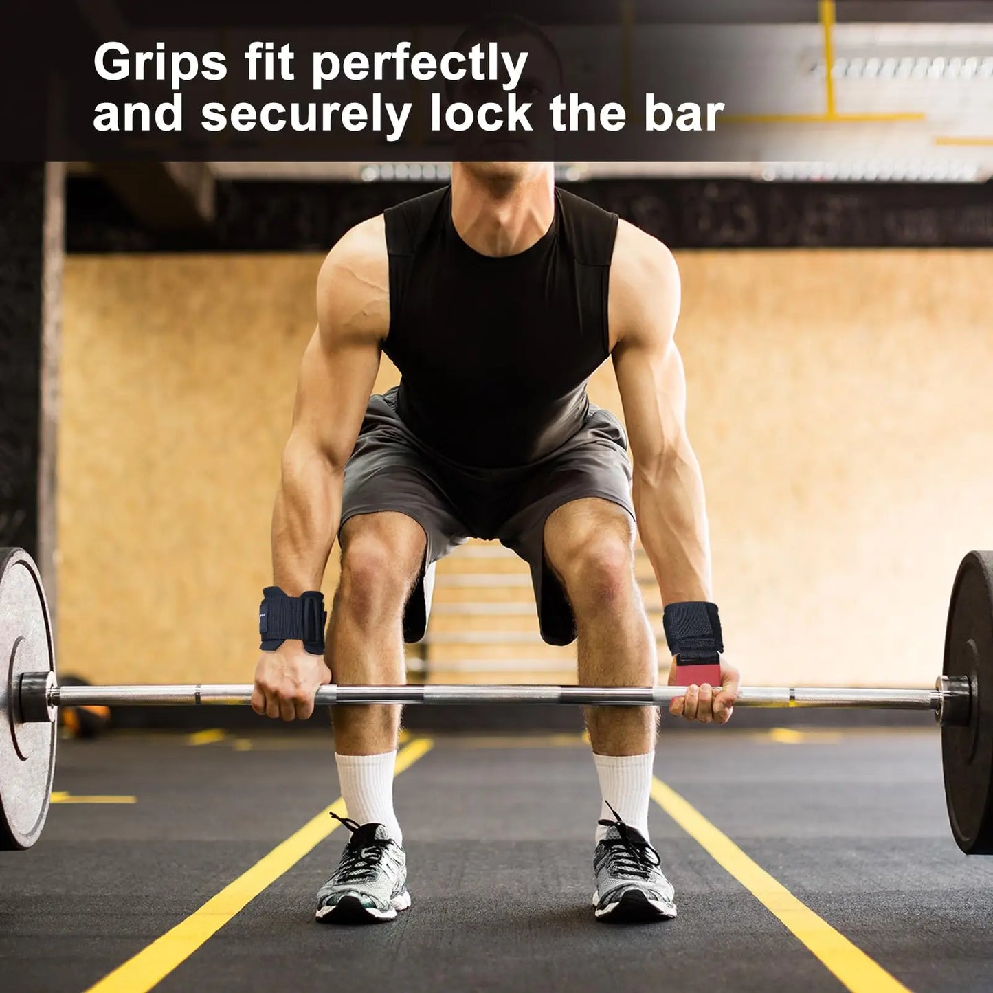 2-Pack Lifting Hooks: Heavy-Duty Wrist Straps for Enhanced Grip and Support - Ideal Fitness Gloves for Men and Women