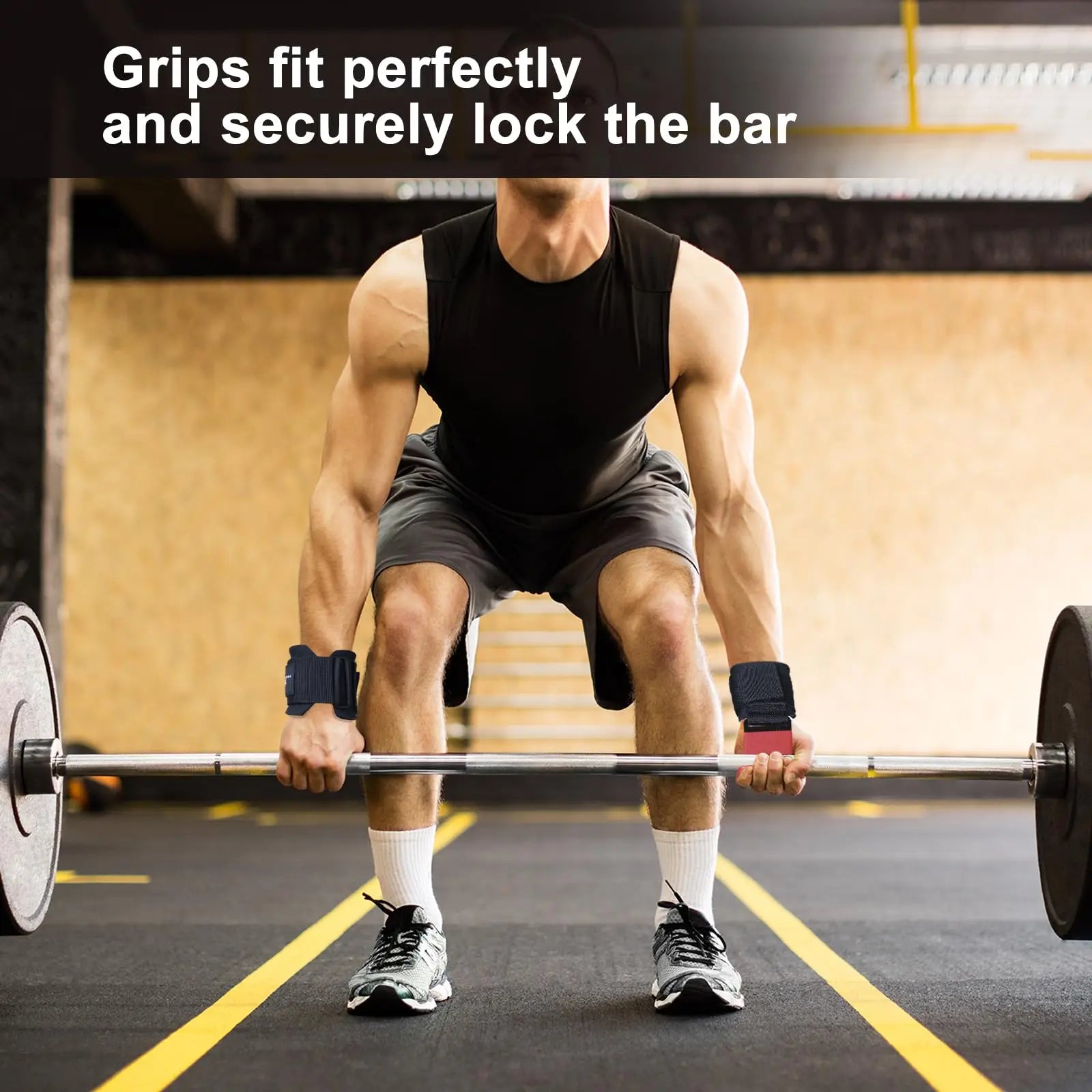 2-Pack Lifting Hooks: Heavy-Duty Wrist Straps for Enhanced Grip and Support - Ideal Fitness Gloves for Men and Women